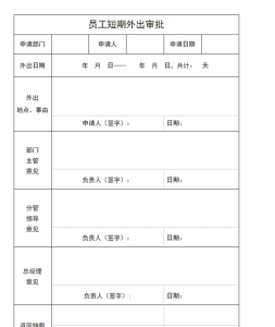 员工短期外出审批证明_栗子资源网丨一款免费全网资源,源码,代码,视频,论坛,信息分享互动与下载平台。